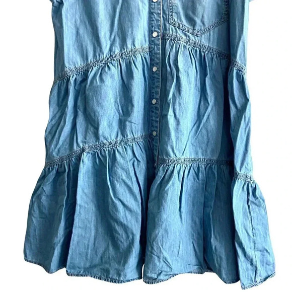 Veronica Beard Harrow Blue Chambray Denim Mini Dress, Sz 6 - Picture 11 of 11
